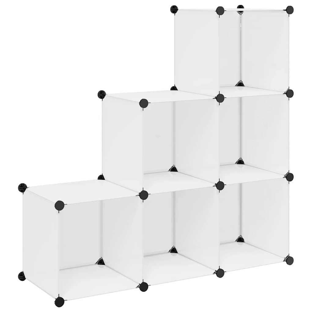Regalsystem Würfel-Regal mit 6 Fächern Weiß