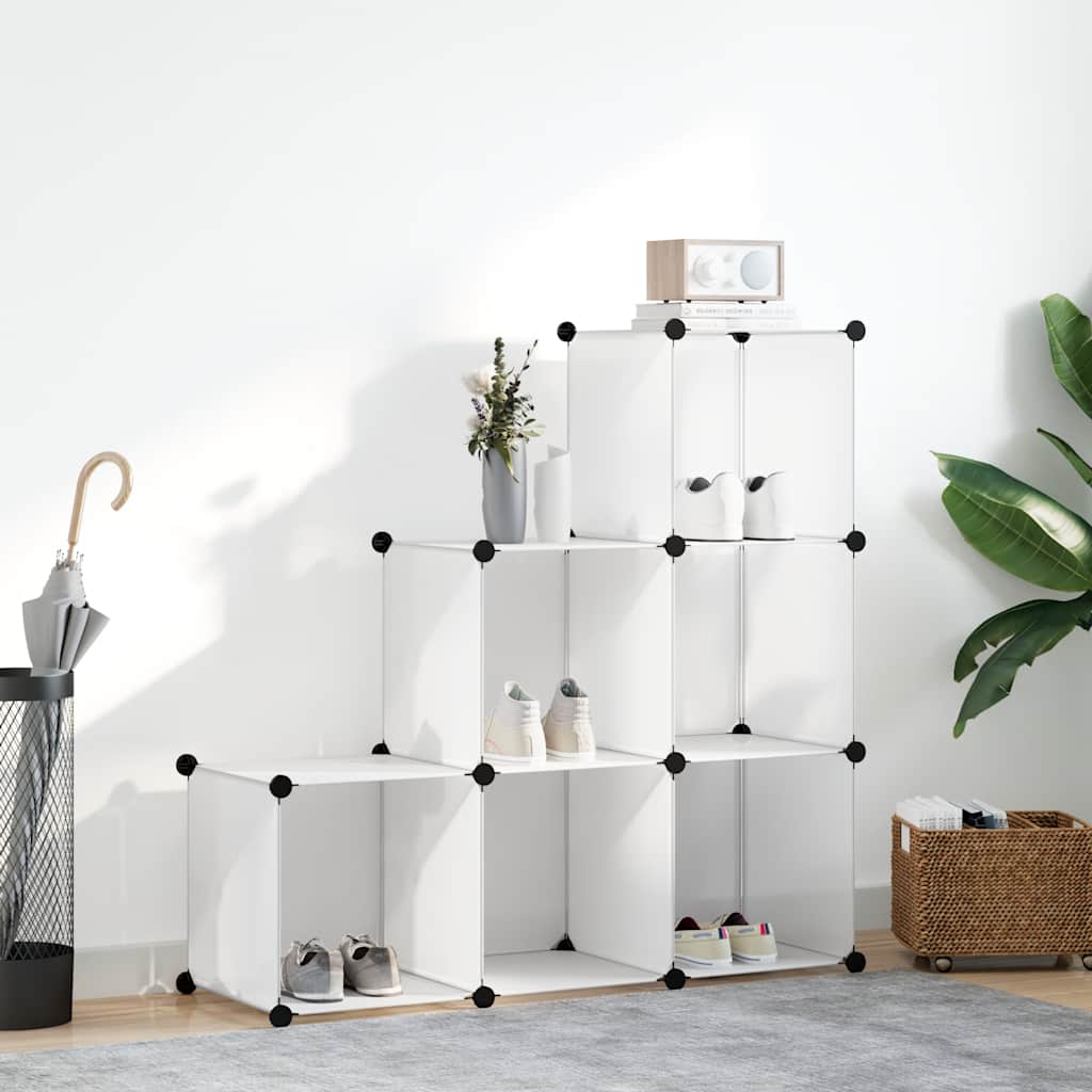 Regalsystem Würfel-Regal mit 6 Fächern Weiß