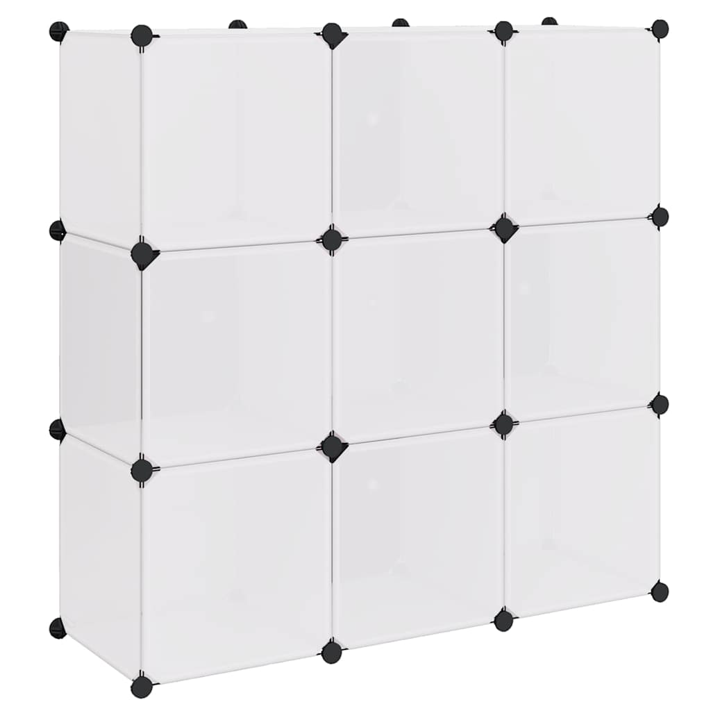 Regalsystem Würfelregal mit 9 Fächern Schwarz und Weiß