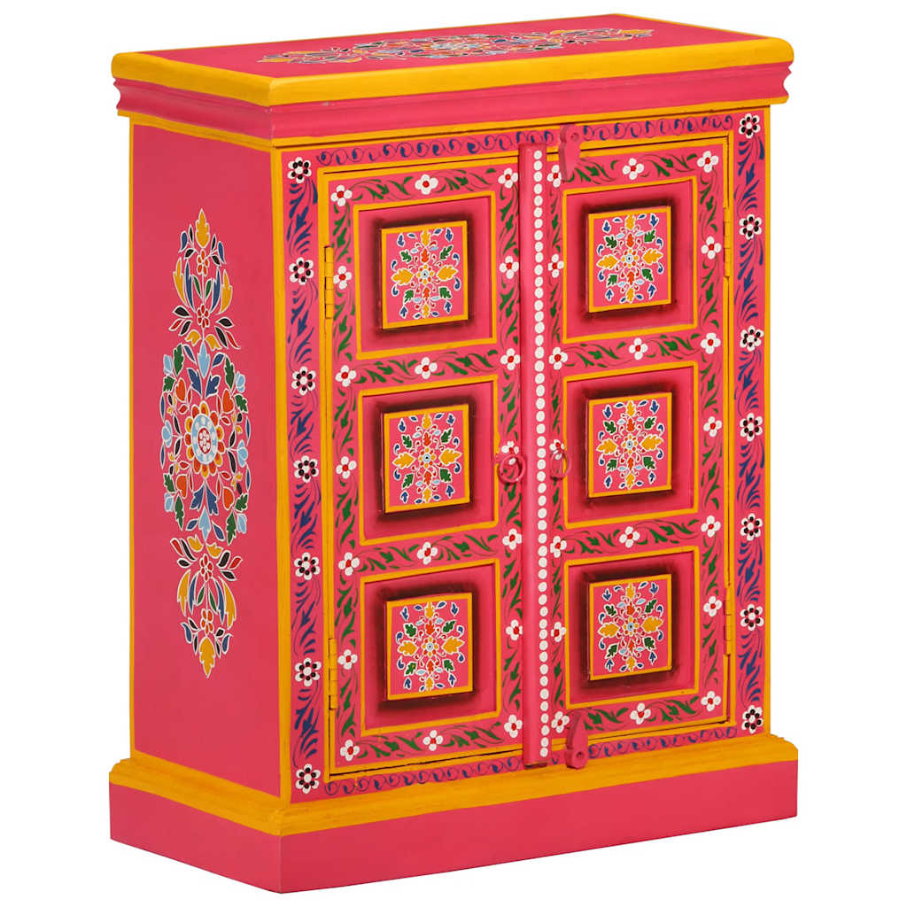 Sideboard Massivholz Mango Rosa Handbemalt