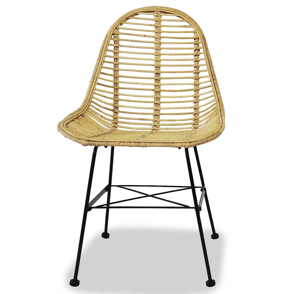 Esszimmerstühle 4 Stk. Natur Rattan