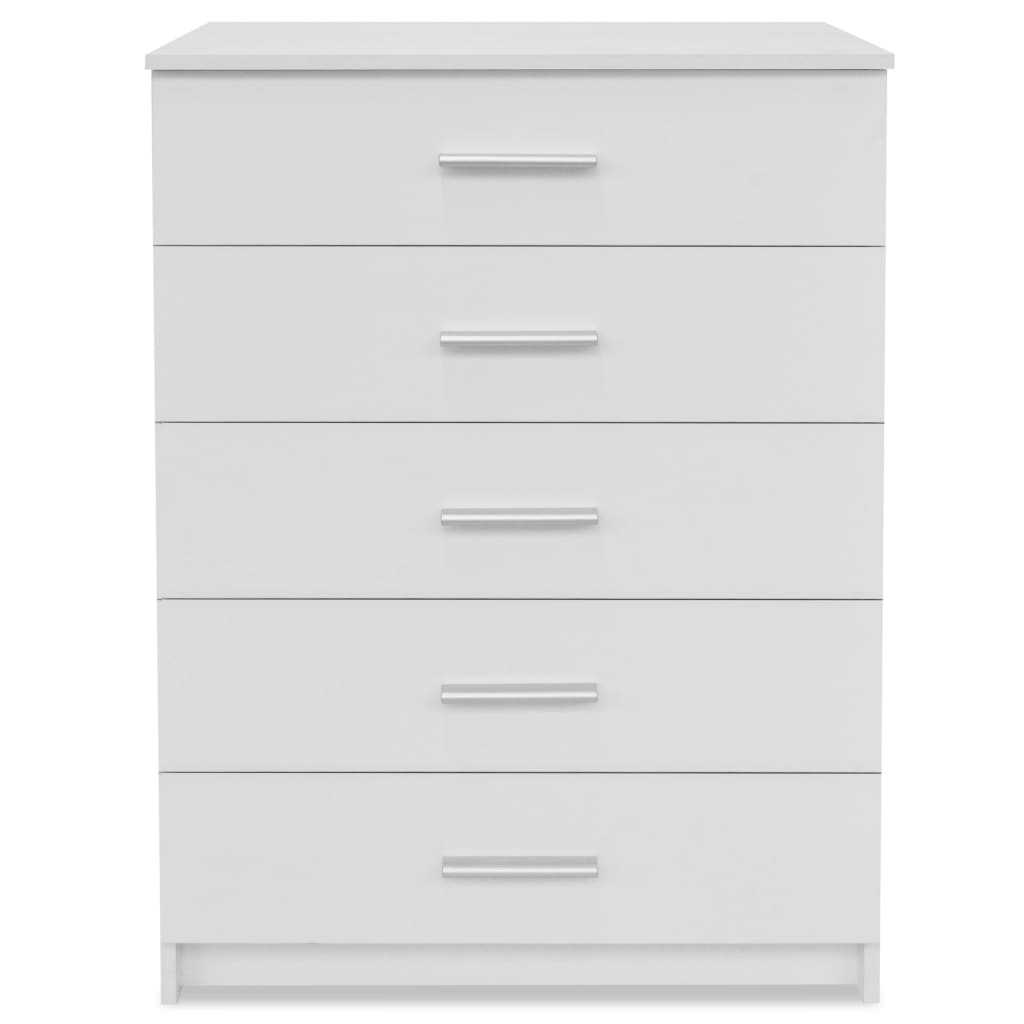 Schubladenschrank Holzwerkstoff 71x35x106 cm Weiß