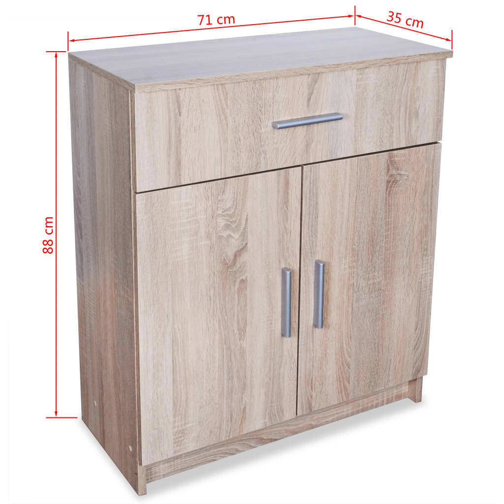 Sideboard Holzwerkstoff 71x35x88 cm Eiche-Optik