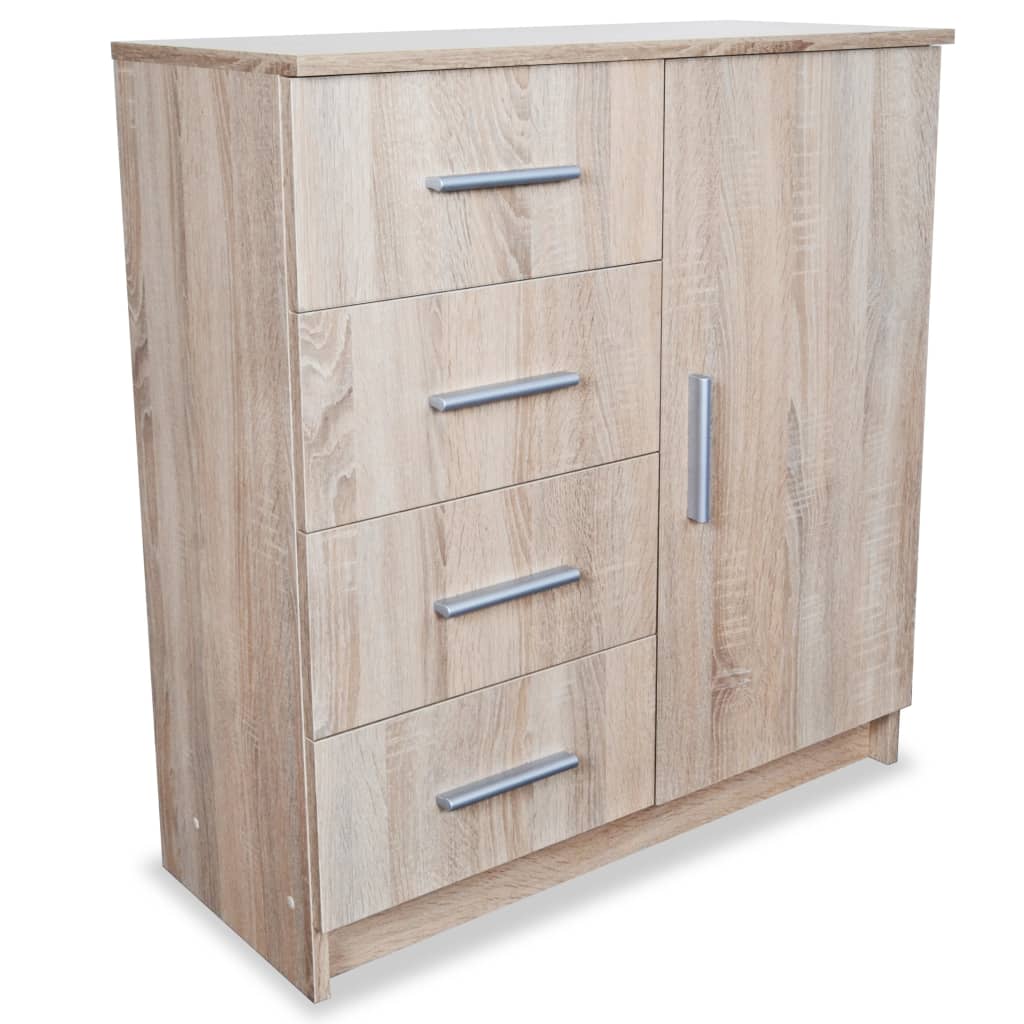 Kommode Holzwerkstoff 79x35x88 cm Eiche-Optik