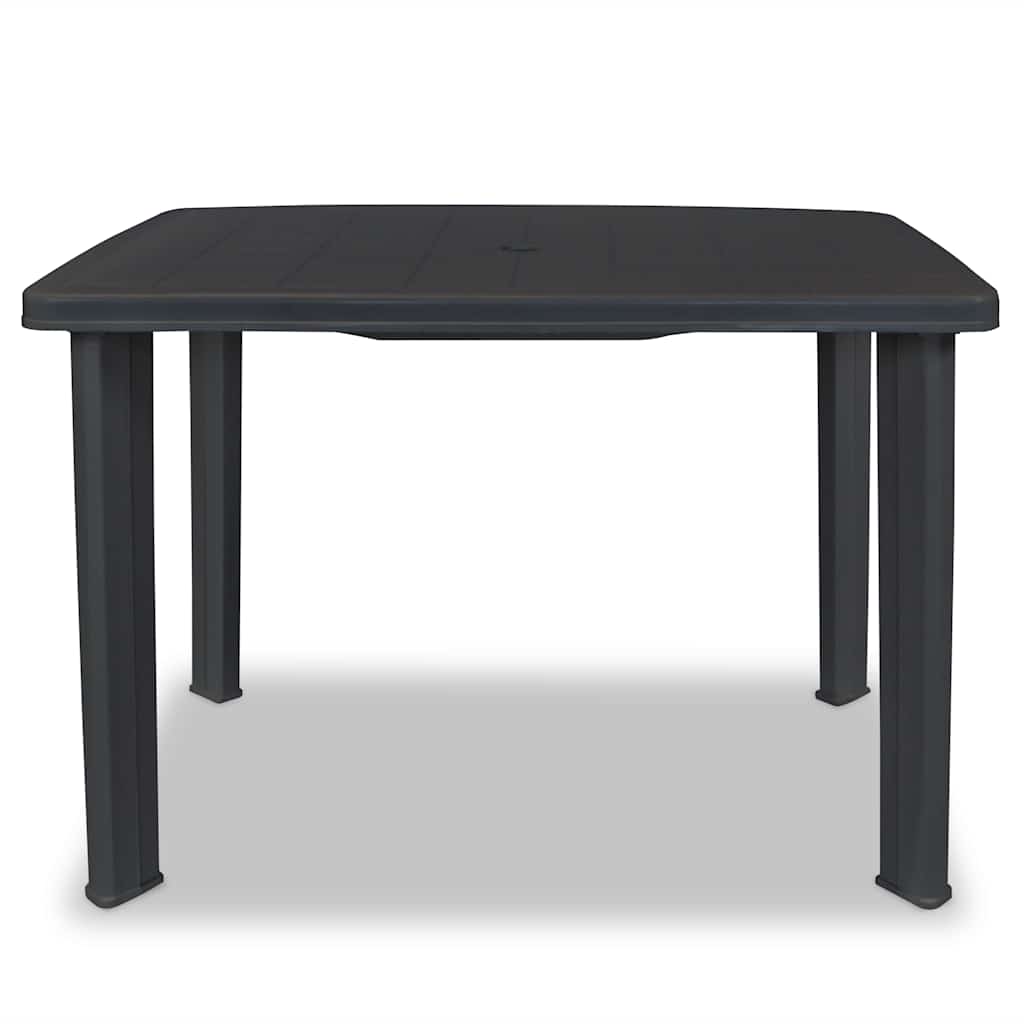 Gartentisch Anthrazit 101x68x72 cm Kunststoff
