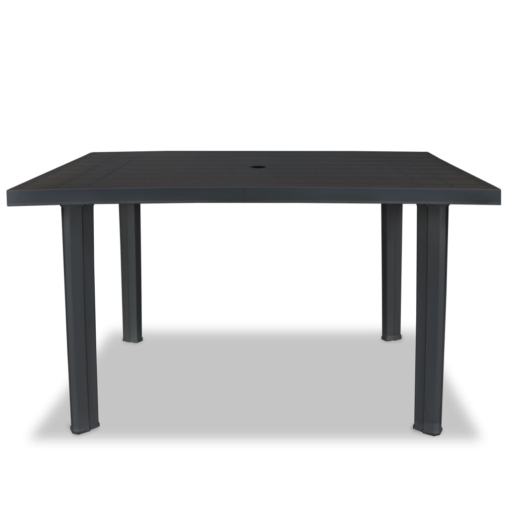 Gartentisch Anthrazit 126x76x72 cm Kunststoff