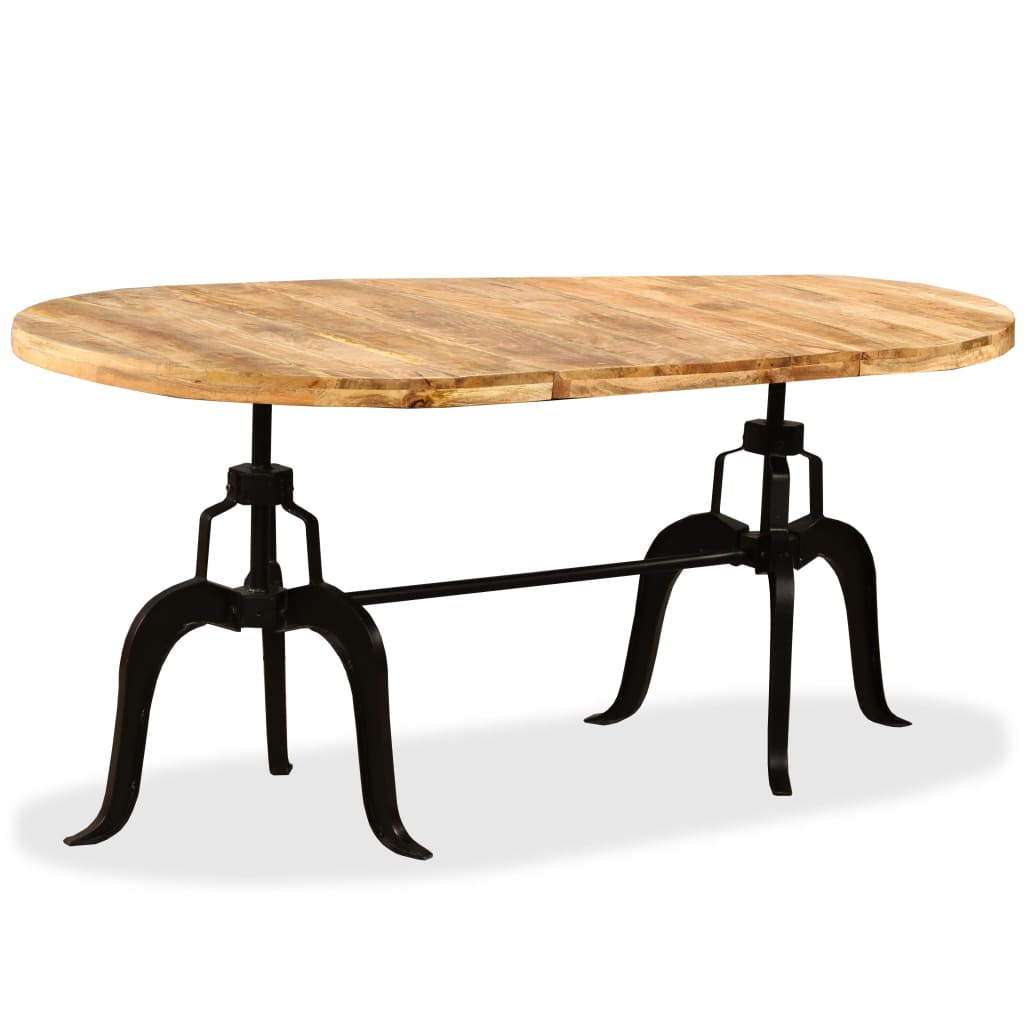 Esstisch Massivholz Mango und Stahl 180 cm