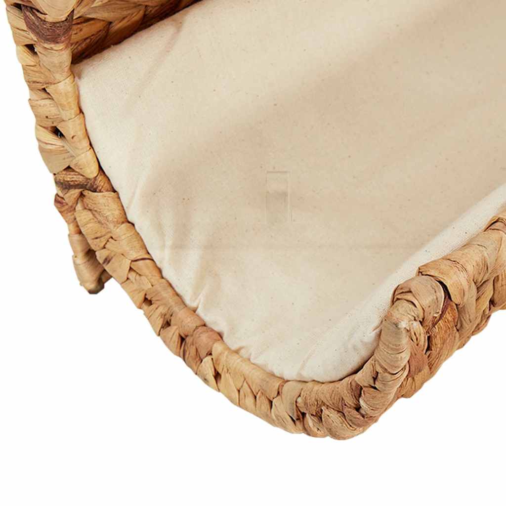 Katzenbett mit Kissen Wasserhyazinthe 37 x 20 x 20 cm
