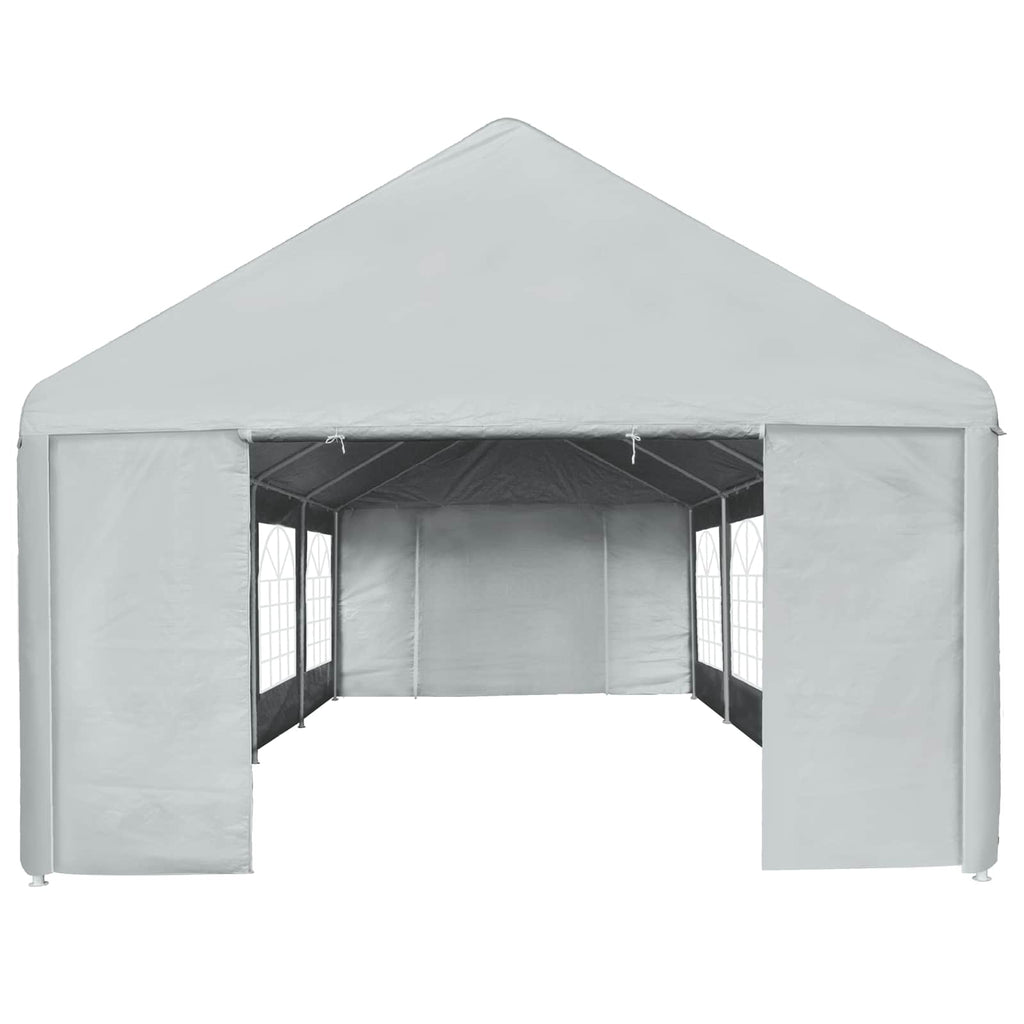 Zeltstoff ohne Gestell Grau 8 x 4 m PE