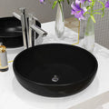 Waschbecken Keramik Rund Schwarz 42x12 cm