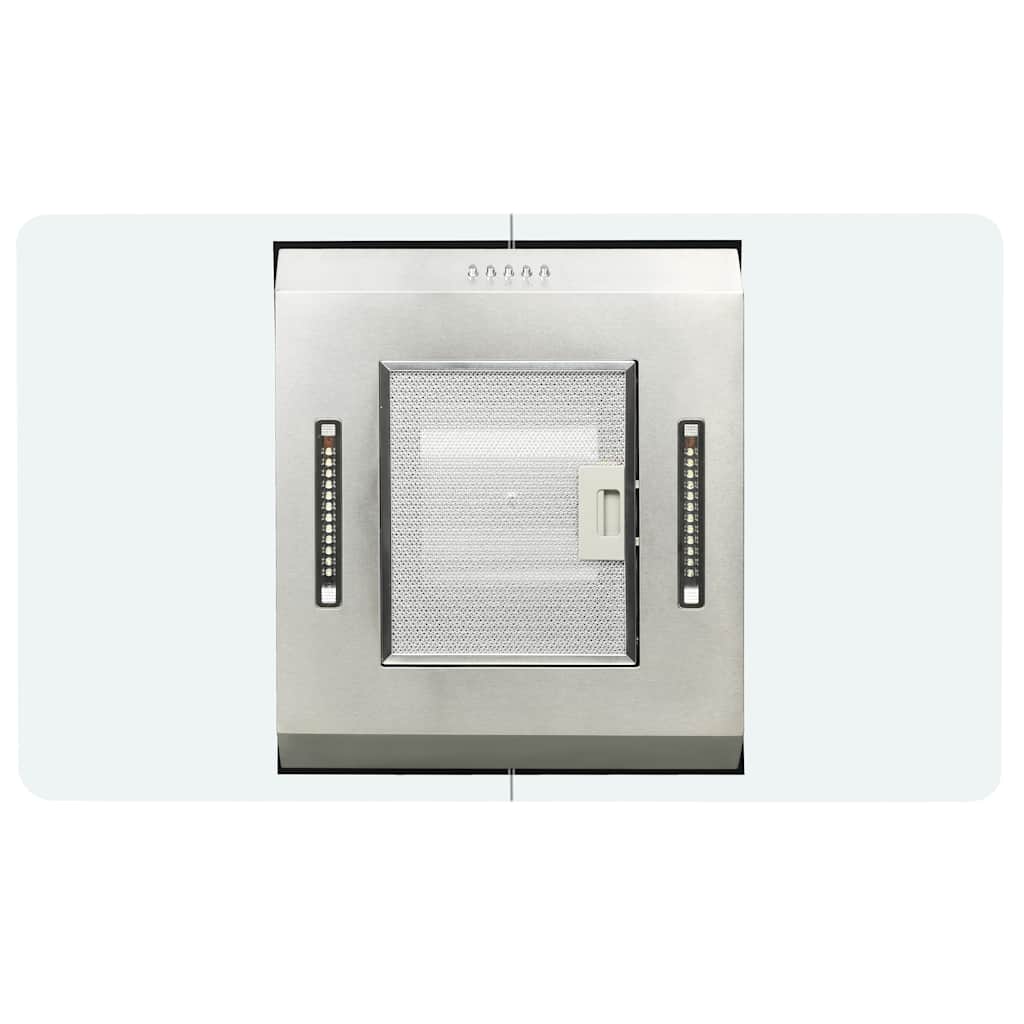 Insel-Dunstabzugshaube 90 cm Edelstahl 756 m³/h LED