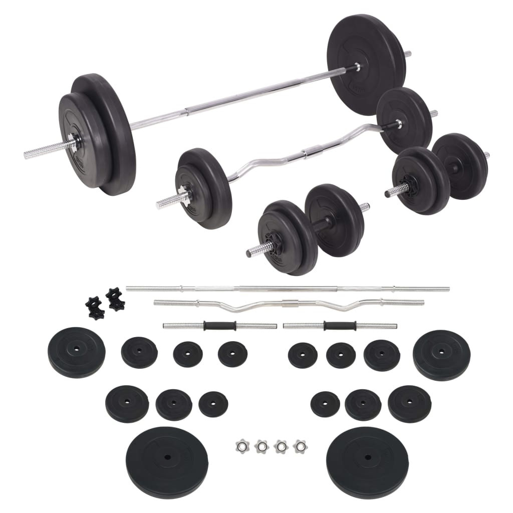 Langhantel- und Kurzhantelset 90 kg