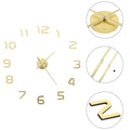 3D-Wanduhr Modernes Design 100 cm XXL Golden