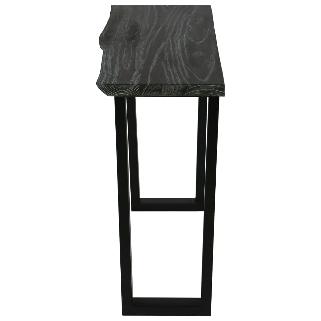 Konsolentisch Mindi-Holz Massiv 110 x 35 x 75 cm Grau