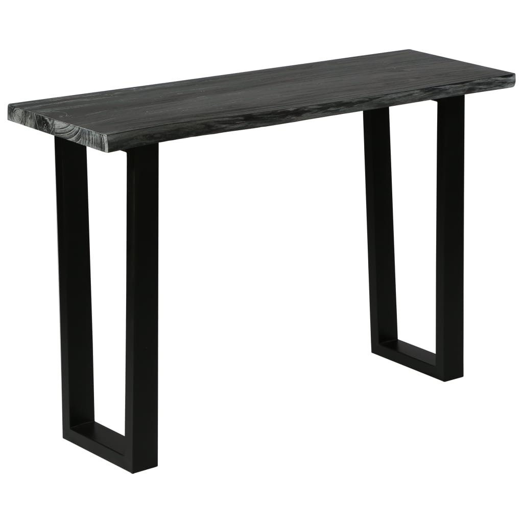 Konsolentisch Mindi-Holz Massiv 110 x 35 x 75 cm Grau