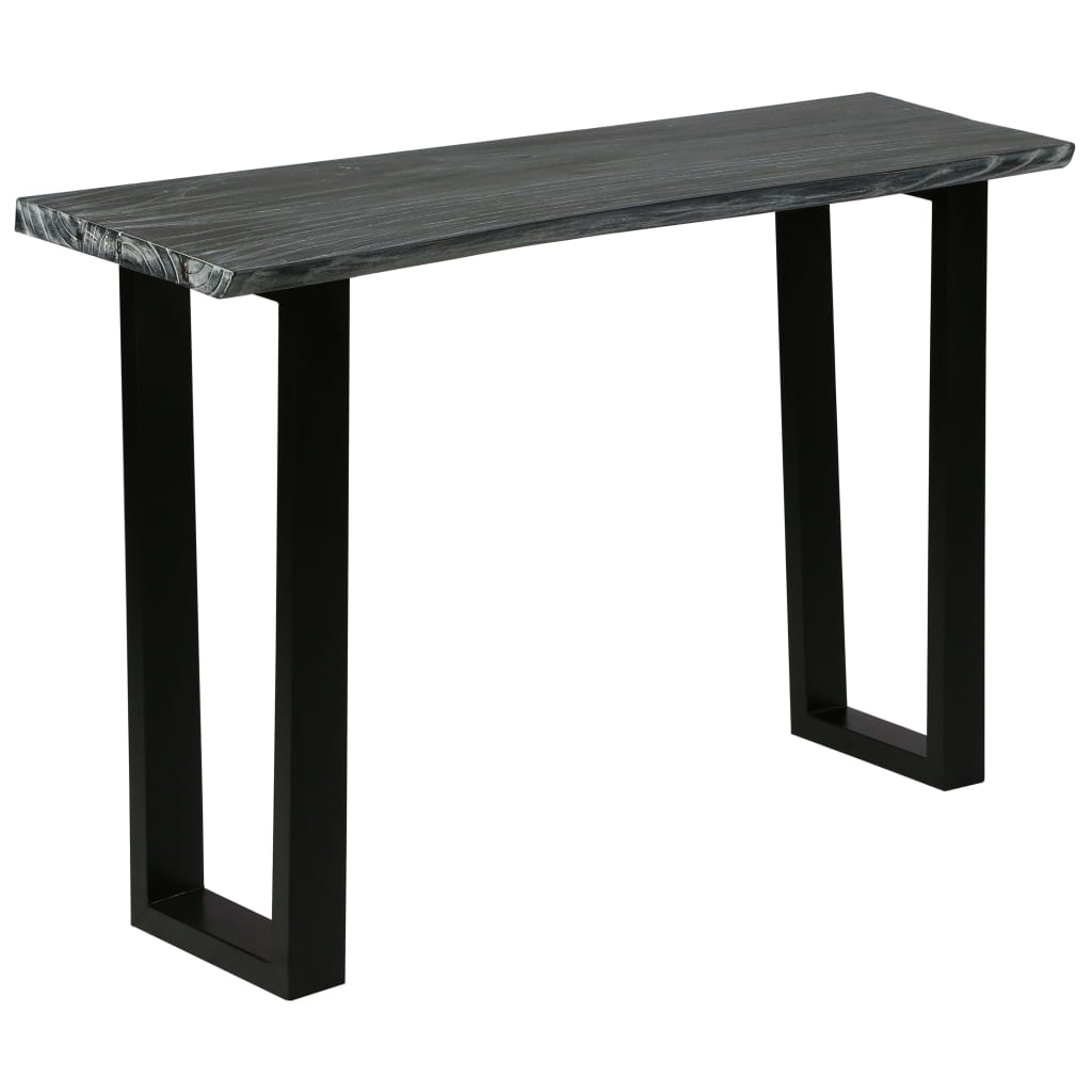 Konsolentisch Mindi-Holz Massiv 110 x 35 x 75 cm Grau
