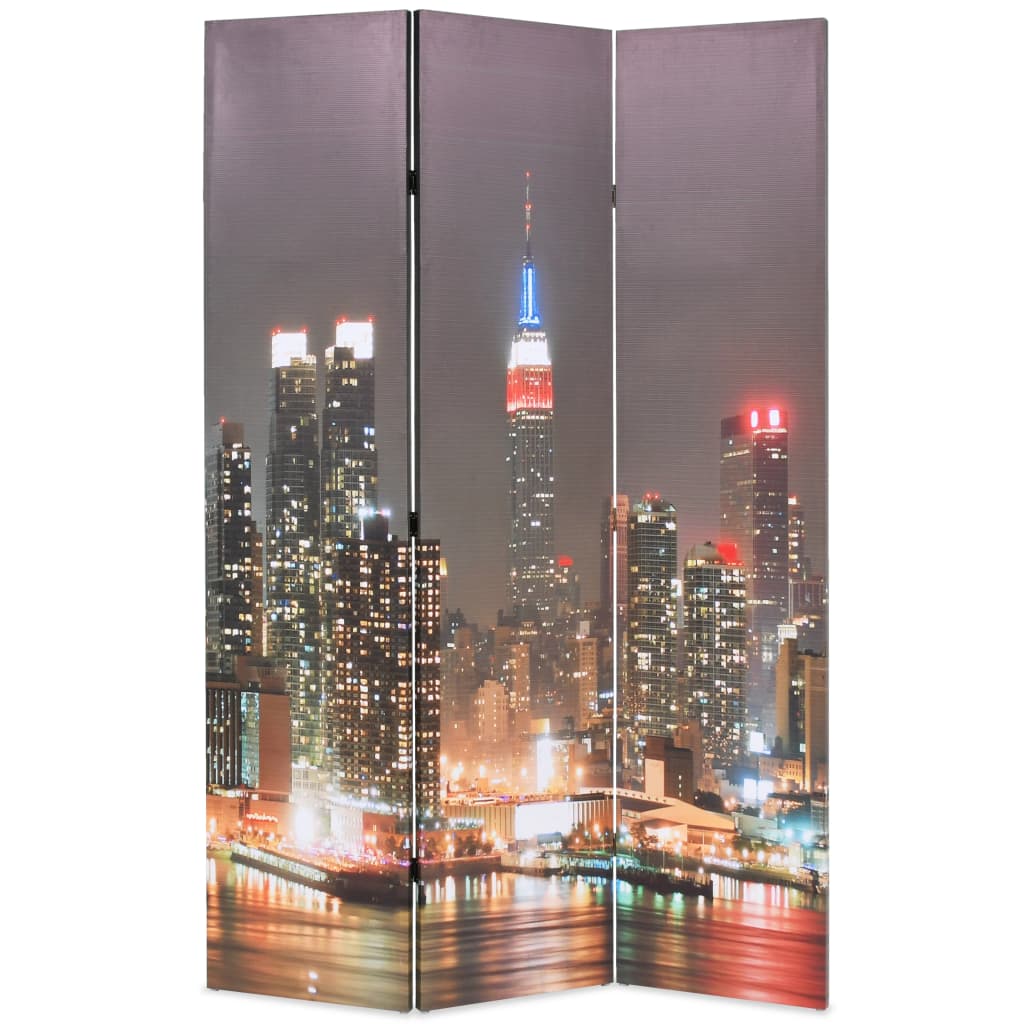 Raumteiler klappbar 120 x 170 cm New York bei Nacht