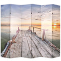 Raumteiler klappbar 228 x 170 cm See mit Steg