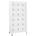 Schließfachschrank mit 18 Fächern Metall 90x40x180 cm