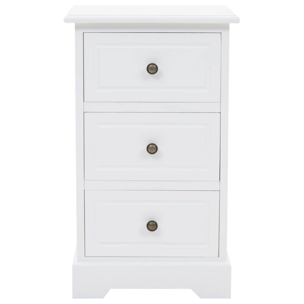 Nachtschrank MDF und Kiefernholz 35x32x59 cm