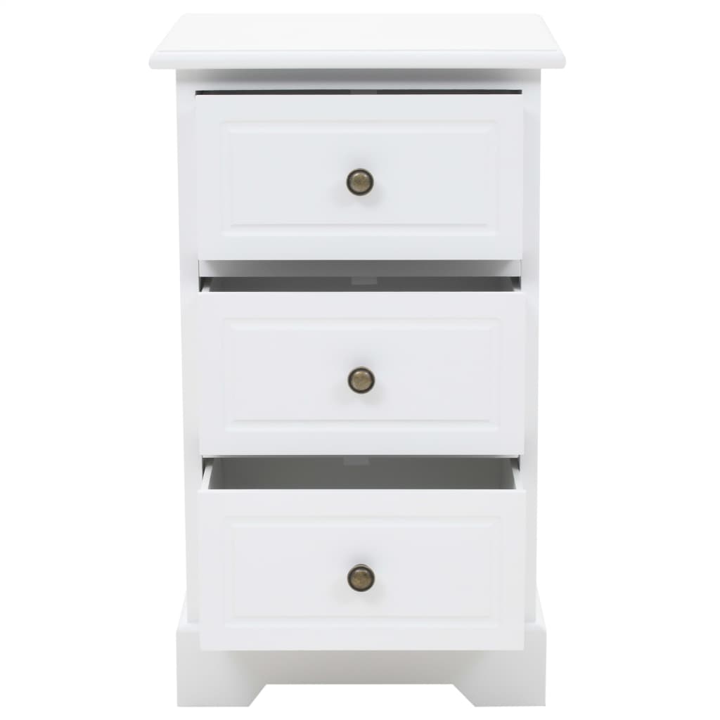 Nachtschrank MDF und Kiefernholz 35x32x59 cm