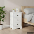Nachtschrank MDF und Kiefernholz 35x32x59 cm