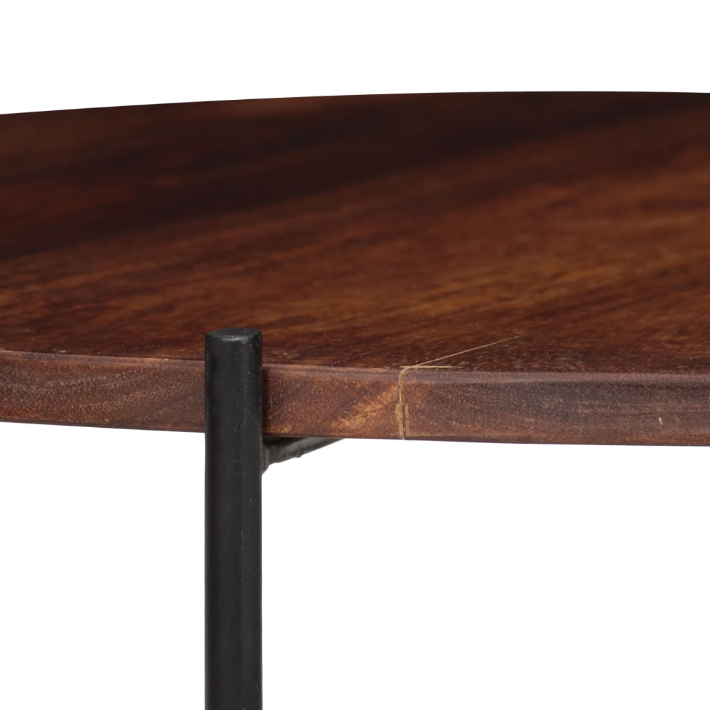 2-tlg. Couchtisch-Set Massivholz Akazie 60x35 cm