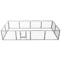 Hunde-Laufgitter 12 Paneele Stahl 80x60 cm Schwarz