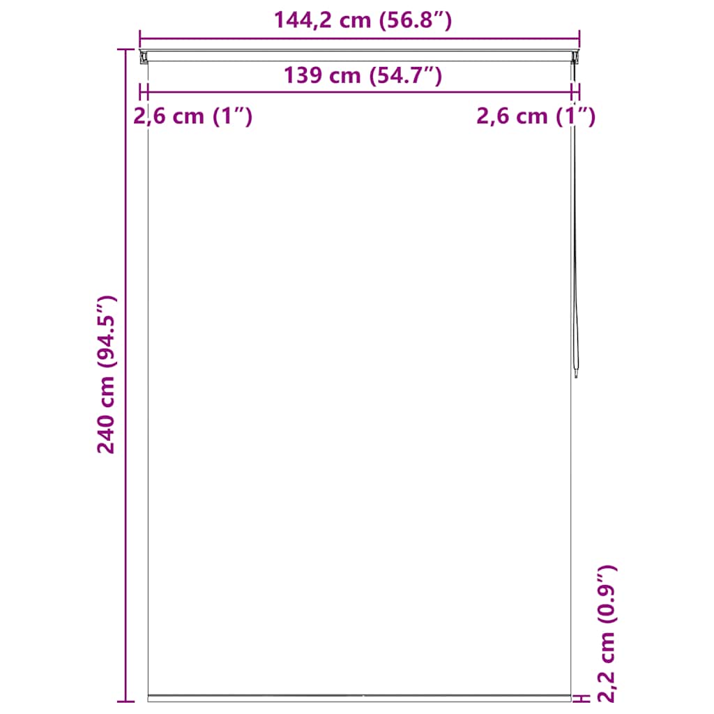 Duschrollo 140x240 cm Blasenmuster