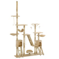 Katzen-Kratzbaum mit Sisal-Kratzsäulen 230 - 250 cm Beige