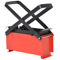 Papierbrikettpresse Stahl 34x14x14 cm Schwarz und Rot
