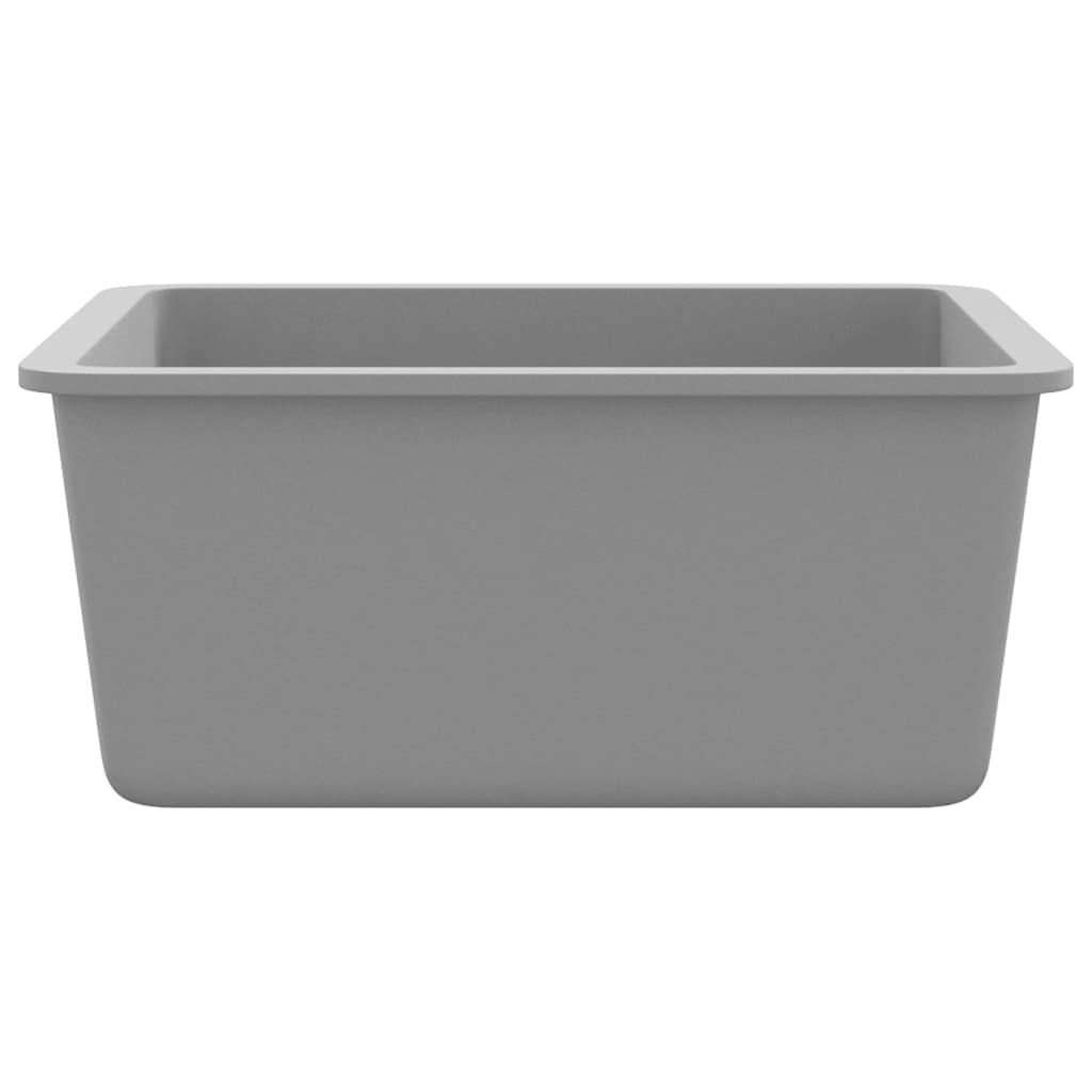 Granitspüle Einzelbecken Grau