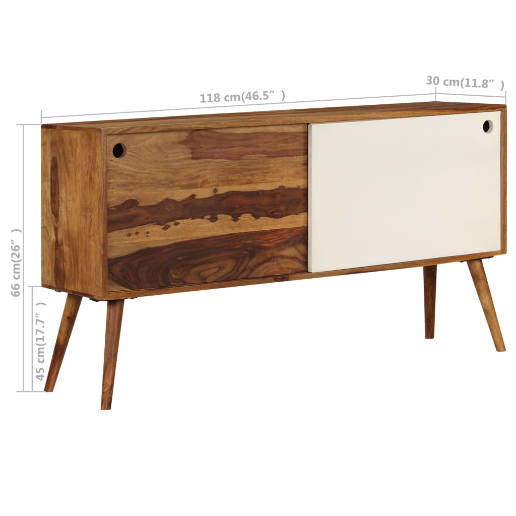 Sideboard Massivholz Akazie 118x30x66 cm