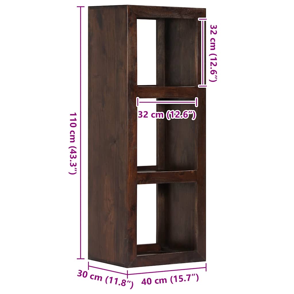 Konsolenregal 40x30x110 cm Massivholz Akazie