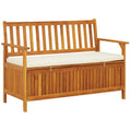 Garten Aufbewahrungsbank Akazienholz Massiv 120 x 63 x 84 cm