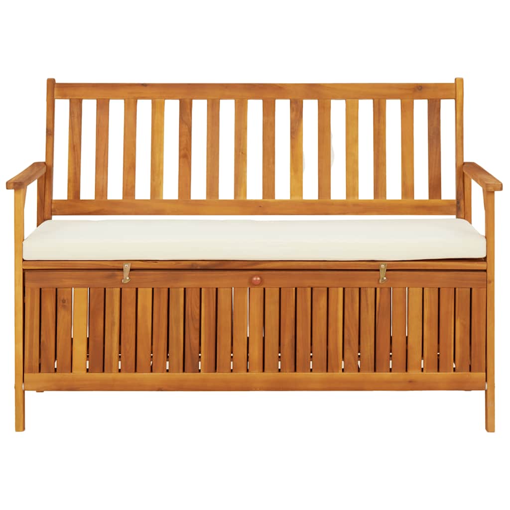 Garten Aufbewahrungsbank Akazienholz Massiv 120 x 63 x 84 cm