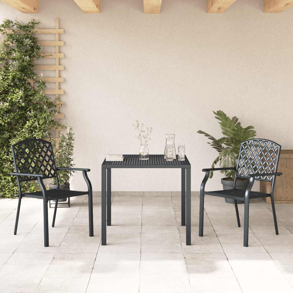 Stapelbare Gartenstühle 2 Stk. Stahl Anthrazit