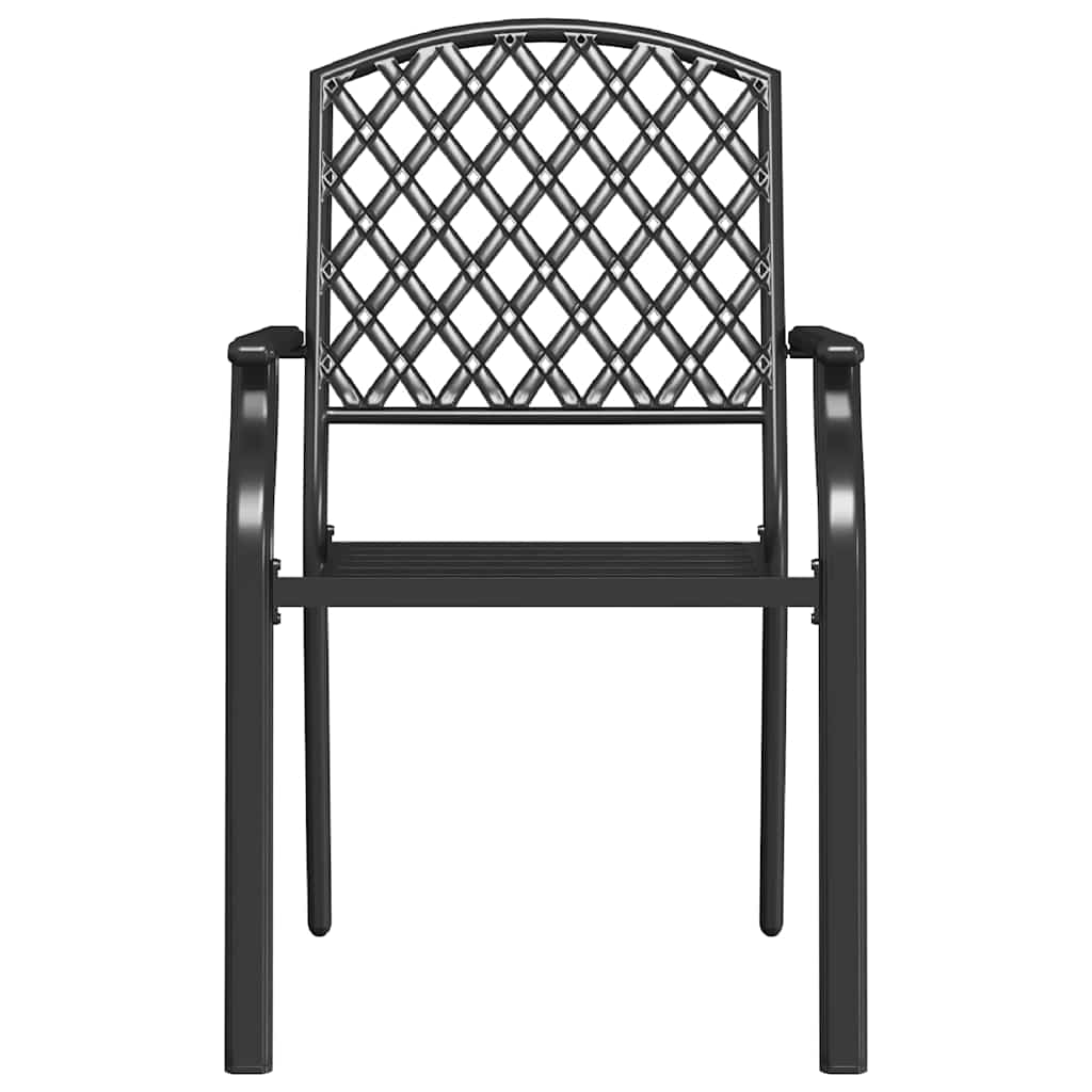 Stapelbare Gartenstühle 2 Stk. Stahl Anthrazit