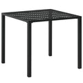 Gartentisch Schwarz 80x80x72 cm Stahl