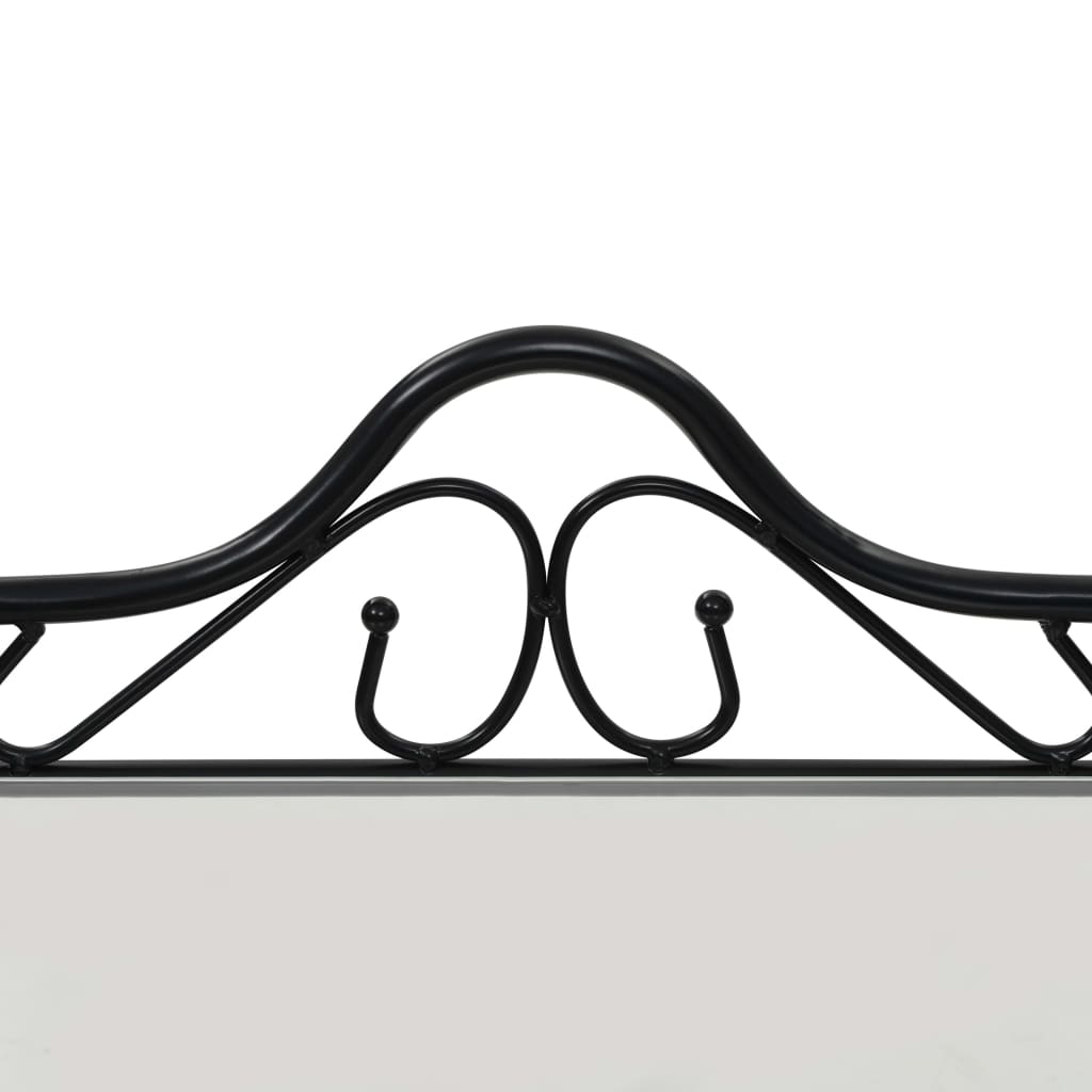 Nachttisch Stahl und Hartglas 45x30,5x60 cm Schwarz