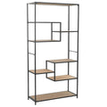 Bücherregal Massivholz Tanne und Stahl 90,5x35x180 cm