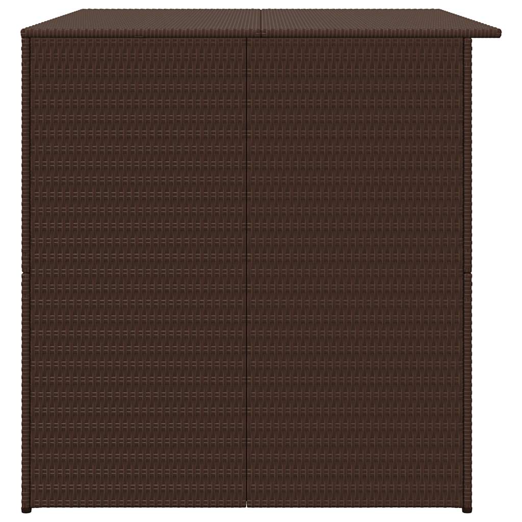 Garden-Auflagenbox Braun 150x100x100 cm Poly Rattan