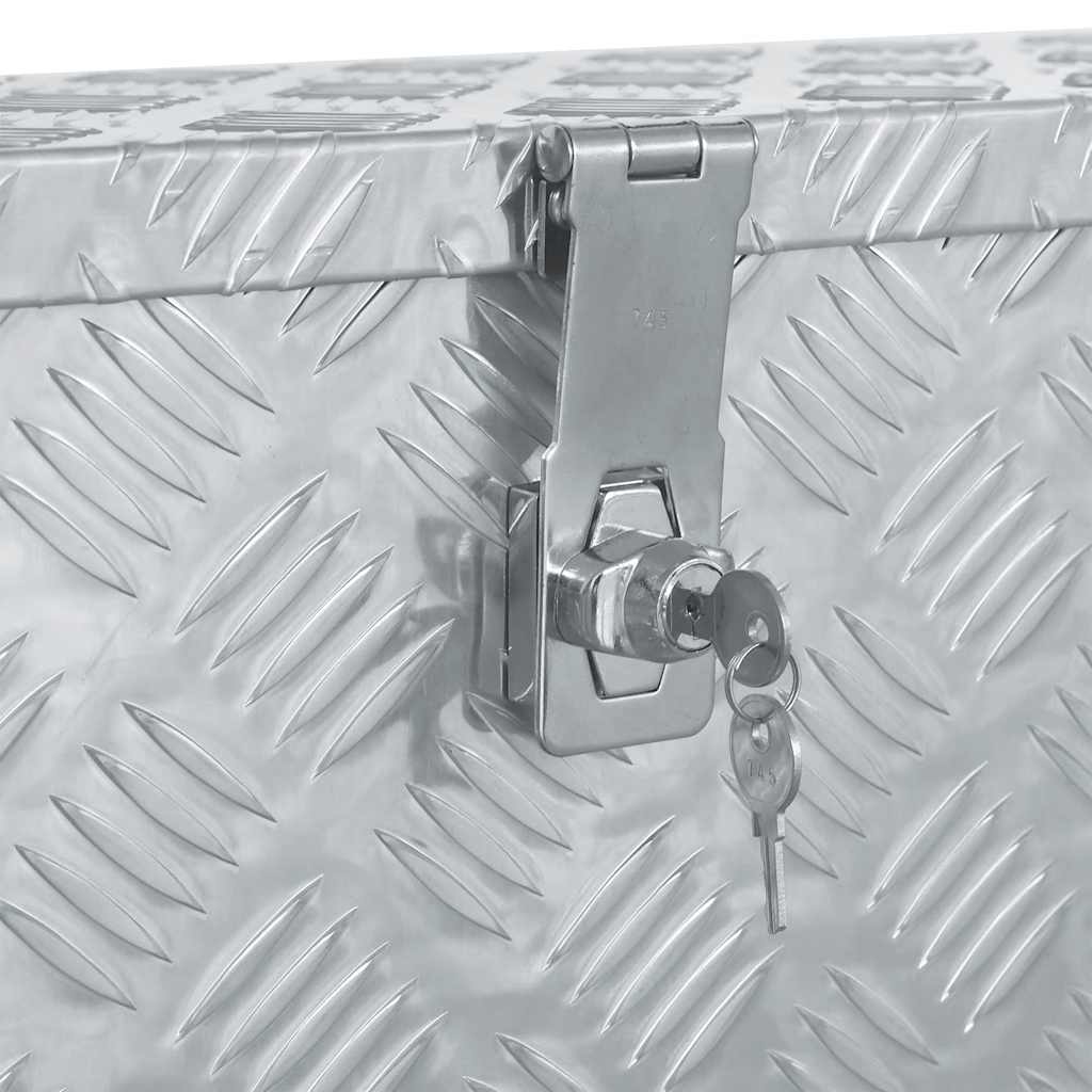 Aluminiumkiste 76,5×26,5×33 cm Silbern