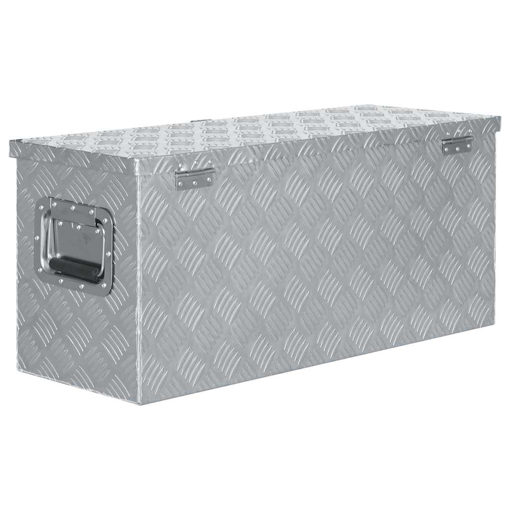Aluminiumkiste 80×30×35 cm Silbern