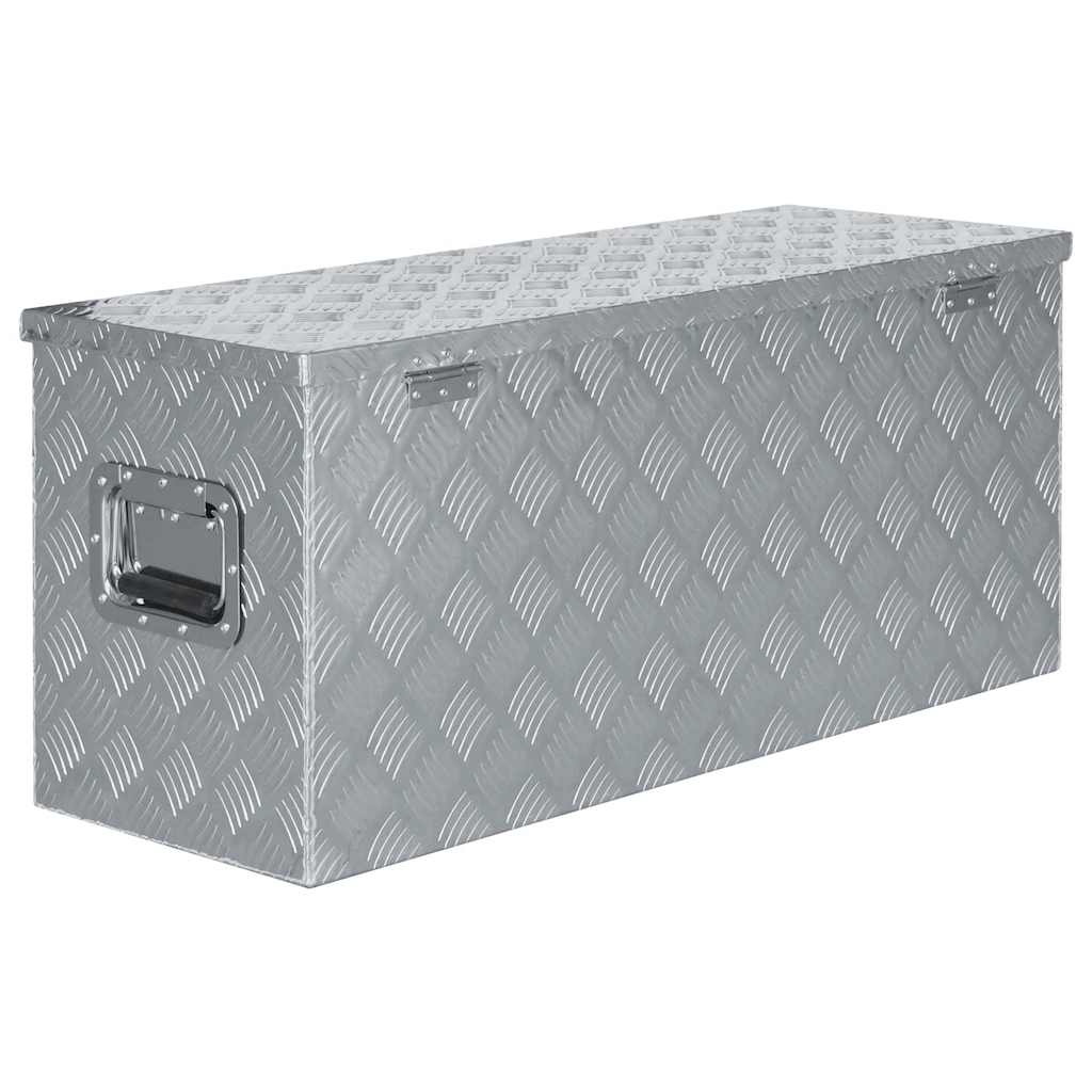 Aluminiumkiste 90,5×35×40 cm Silbern