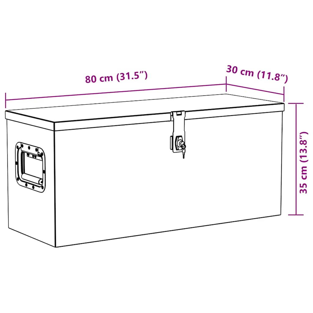 Aluminiumkiste 70×24×42 cm Trapezförmig Silbern