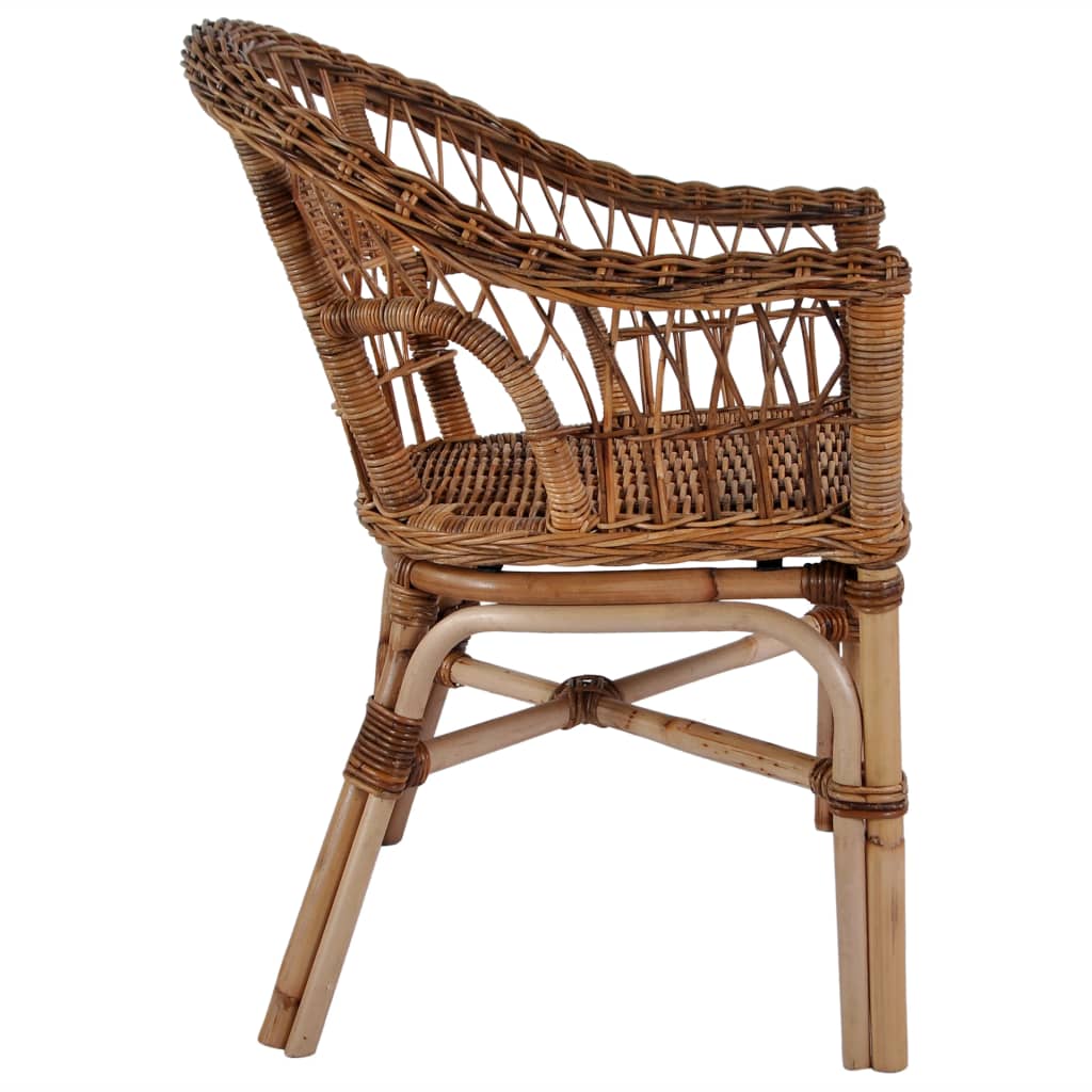 Gartenstuhl Rattan Natur Braun