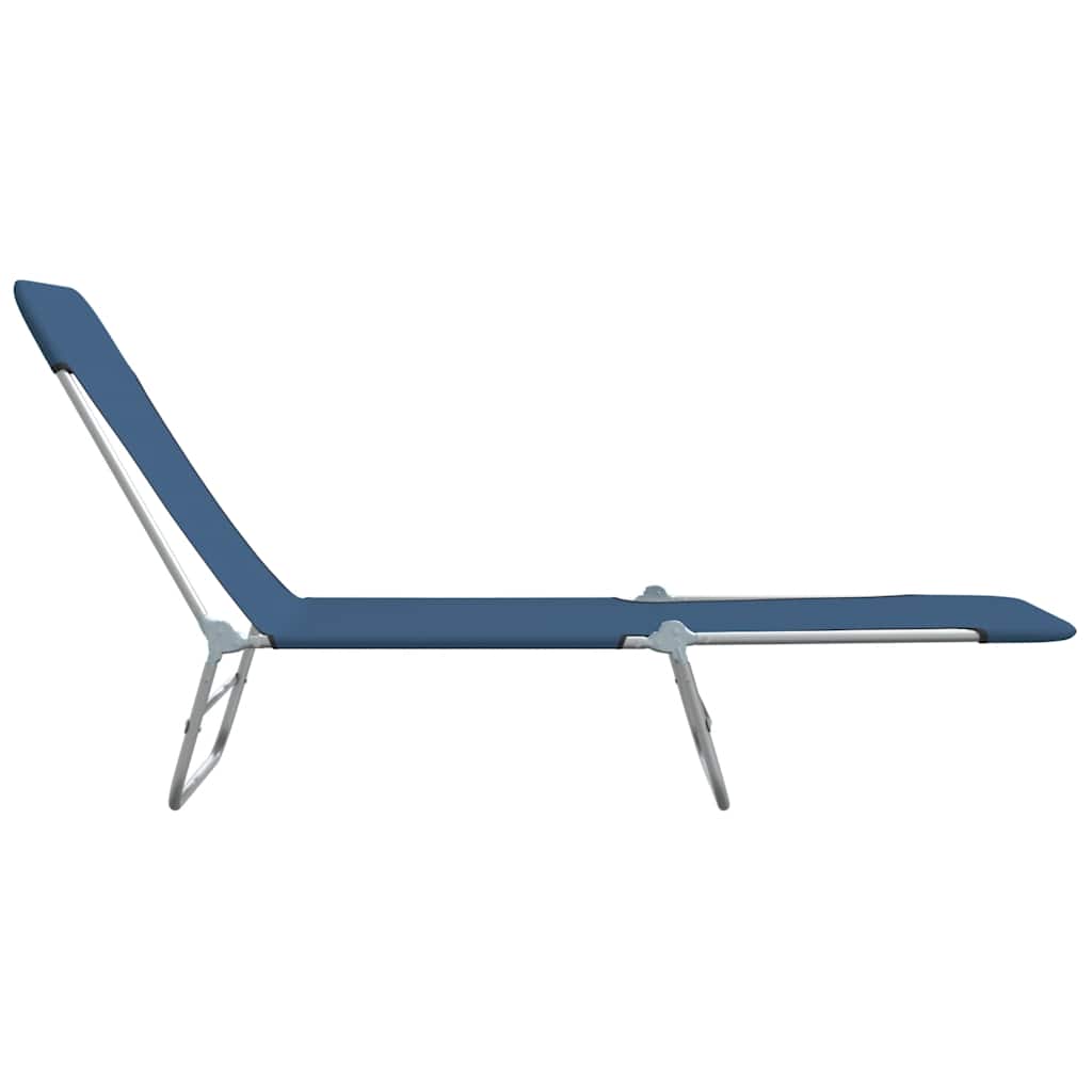 Klappliegen 2 Stk. Stahl und Stoff Blau