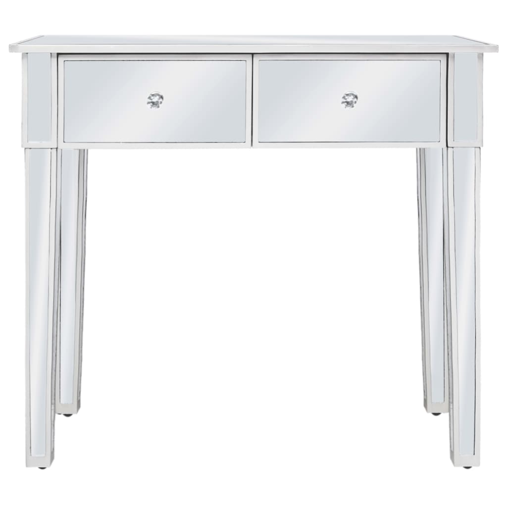 Verspiegelter Schminktisch mit Hocker MDF und Glas