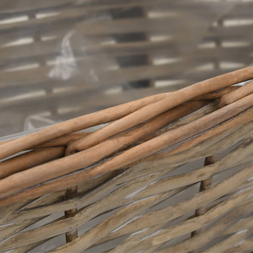 Balkon-Blumentöpfe 2 Stk. Weide mit PE-Auskleidung 40 cm